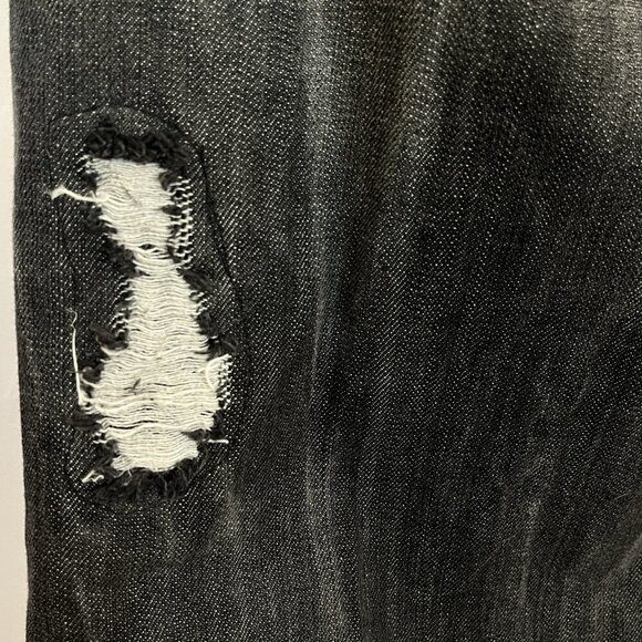 Guess Jeans Rolland Low Bootcut 38 Black Distressed Button Fly 90s Y2K Hip Hop - Picture 16 of 16